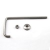 (8 Pieces) M6x35x80mm 304 Stainless Steel Screw Hook with Nuts