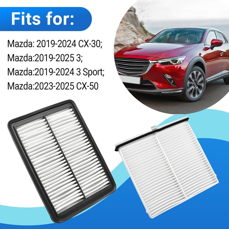 Engine and Cabin Air Filter BDGF-61-J6X PAH9-13-3A0A Fits for Mazda