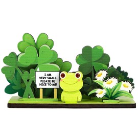 JULEASEL Cheer Up Gift for Women, Cute Desk Decoration Sign, Little Froggy Desk Companion- Please Be Nice to Me, Adorable Gift for Coworker Best Friend Girlfriend, Christmas Stocking Stuffers