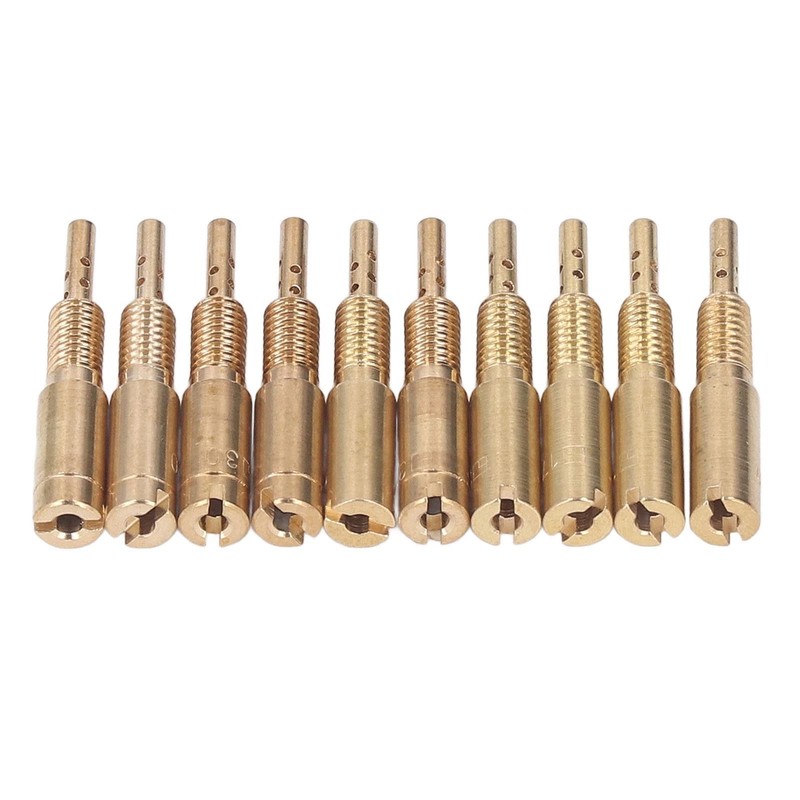 10pcs Carburetor Pilot Nozzle Set 15-25 30-40 Metal Carburetor Nozzle