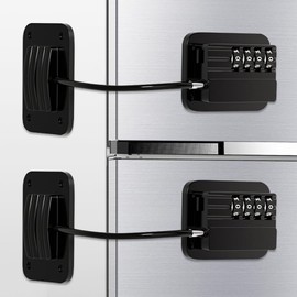 DASIAUTOEM 2 Stück Kühlschrank Schloss, Ohne Bohren, Kindersicherung Schrank mit Passwort für Babys, Kinder und Erwachsene, Kühlschrankschloss für Gefrierschrank, Schränke, Schubladen, Fenster