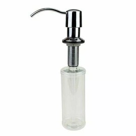 Glacier Bay Bathroom Kitchen Bar Curved Nozzle Liquid Soap Lotion Dispenser in Satin Nickel