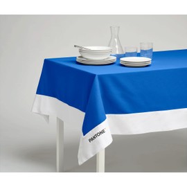 SWEET HOME Pantone™ - Rectangular Tablecloth 6 Places 140x180 cm, 100% Cotton 220 gr. - Blue