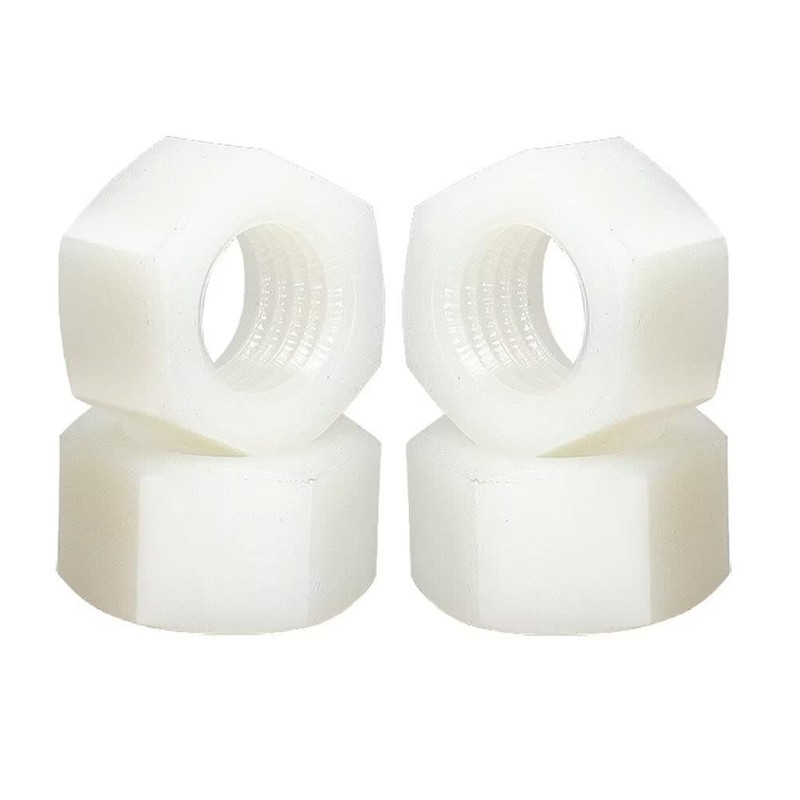 FEEIMOL Nylon Hex Nuts Hex Nut Plastic Nuts White M10