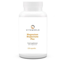 Pack of 3 Vita world Magnesium bisglycinate Plus l 3 x 120 Capsules l 333 mg Pure Magnesium per dose l Vegan l high bioavailability