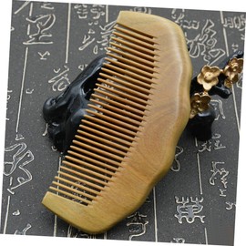 BIUDECO Wide Tooth Scalp Massager Comb Hair Styling Tool Green Sandalwood Hair Care