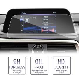 ZCLINKO Glass Screen Protector for 2020 Lexues RX Accessories Infotainment Display Screen Protector Foils Tempered Glass 9H Anti-Scratch Navigation Center Control Touchscreen Protective Film(8 Inch)