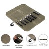 Knife Roll,Chef Knife Roll Bag,Waxed Canvas Knife Roll Case with