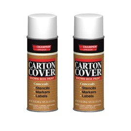 Champion Sprayon Carton Cover Brown Box Paint net 12 oz. Count 2.