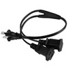 Strhowill Nema 1-15P to Dual Nema 1-15R Splitter Cable Polarized,US