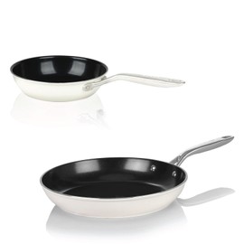 TeChef ValenCera Collection | Ceramic Nonstick Frying Pan Skillet Set, Nontoxic - Nontoxic - Free of PFAS, PFOA, PTFE (Frying Pan/Skillet Set, 8" and 12")