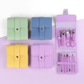 Daily life tools luxury set of 12 care nail art toenails nail clippers trimming nails yellow / 일상생활 도구 고급 세트 12종 관리 네일아트 발톱 손톱깍이 손질 손톱 옐로우