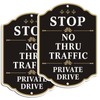 Yuzkouge Stop No Thru Traffic Private Drive Sign - 2