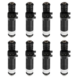 Set of 8 Fuel Injectors Compatible with Ford E-150 F-150 4.6L 2004-2008, for Ford E-250 4.6L 2005-2008, for Ford Explorer 2004-2005, for Mercury Mountaineer 4.6L 2004-2005, 4 Holes, Replace# FJ867