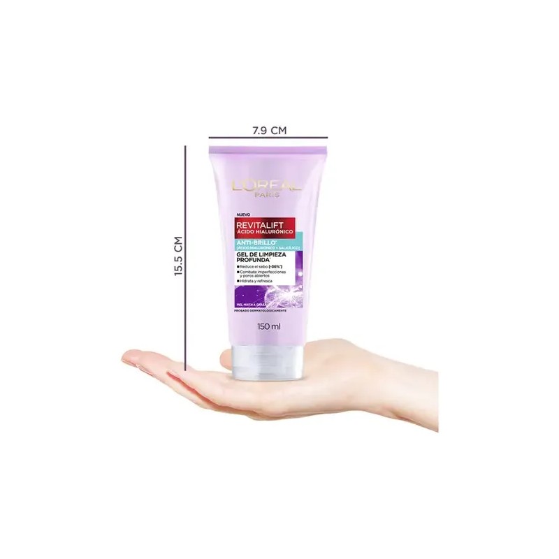 L'Oreal Paris Revitalift Ácido Hialurónico Gel de Limpieza Profunda Anti