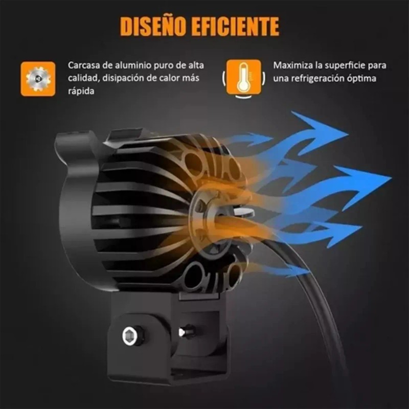 4pcs Luces Led Para Faros Motos Luz Auxiliares Lupa Autos