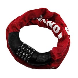 Bike Lock Chain,HugeAuto Anti-Theft Motorbike Bicycle Lock,5 Digit Password Cable Lock,800g ，Red
