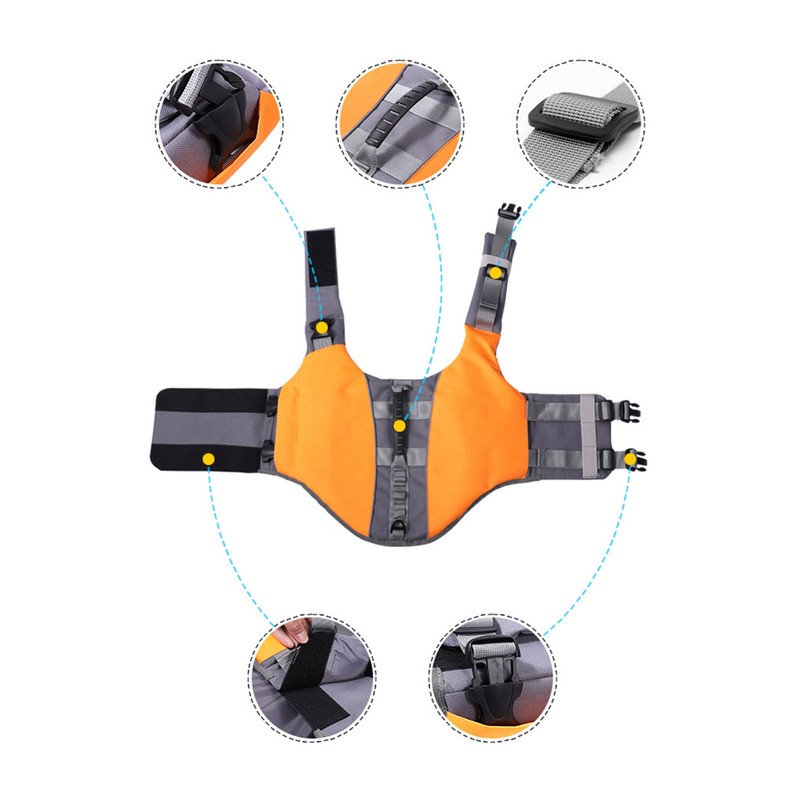 Dog Life Jacket Adjustable High Visibility Lightweight Pet Life Vest
