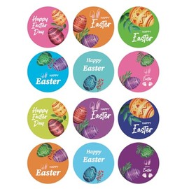 1.5 inch 120 PCS Happy Easter Day Stickers