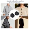 12 Pcs Sewing Buttons, 2-Hole Round Resin Buttons, Black, 15mm