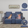 PureFit Water Resistant Reversible Loveseat Recliner Couch Cover for Double