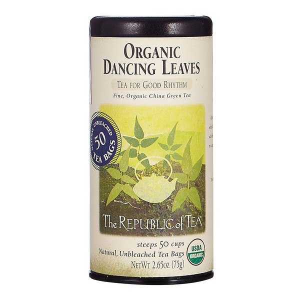 The Republic of Tea Organic Dancing Leaves Green Tea, 50