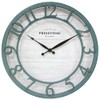 Presentime & Co 13" Farmhouse Series Wall Clock, Shiplap Style,