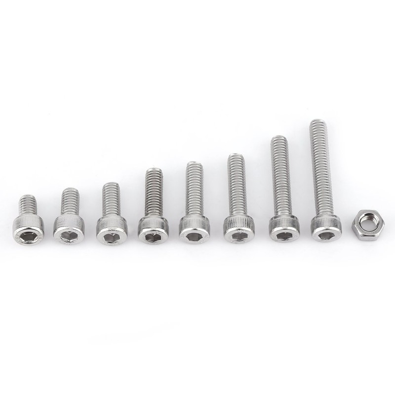Bolts, 160pcs Stainless Steel SS304 Hex Socket M5 Screws Bolts