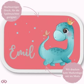 Children's Campus for Mepal - Lunch Box Dinosaur Lunch Box Cute Dino I - 750 ml - Pink - Young Nursery T-rex Lunch Box Saur School Children Gifts Box School Dinos Lunch Box