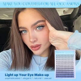 Pawotence Pawotence Wispy Lash Clusters Natural Eyelash Clusters 8-16mm Cluster Eyelash Extensions 144pcs Fairy Individual Lashes Wispy Cluater Lashes Extension Natural Look