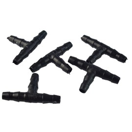 mifengdaer 50 PCS Tee Connector Barbed Hydroponic Top Drip Plastic Tee Connectors Tee Garden Hose Tube Connector for Cooling Watering Irrigation System 0.16/0.27"(4/7mm) Hose and Micro Nozzle