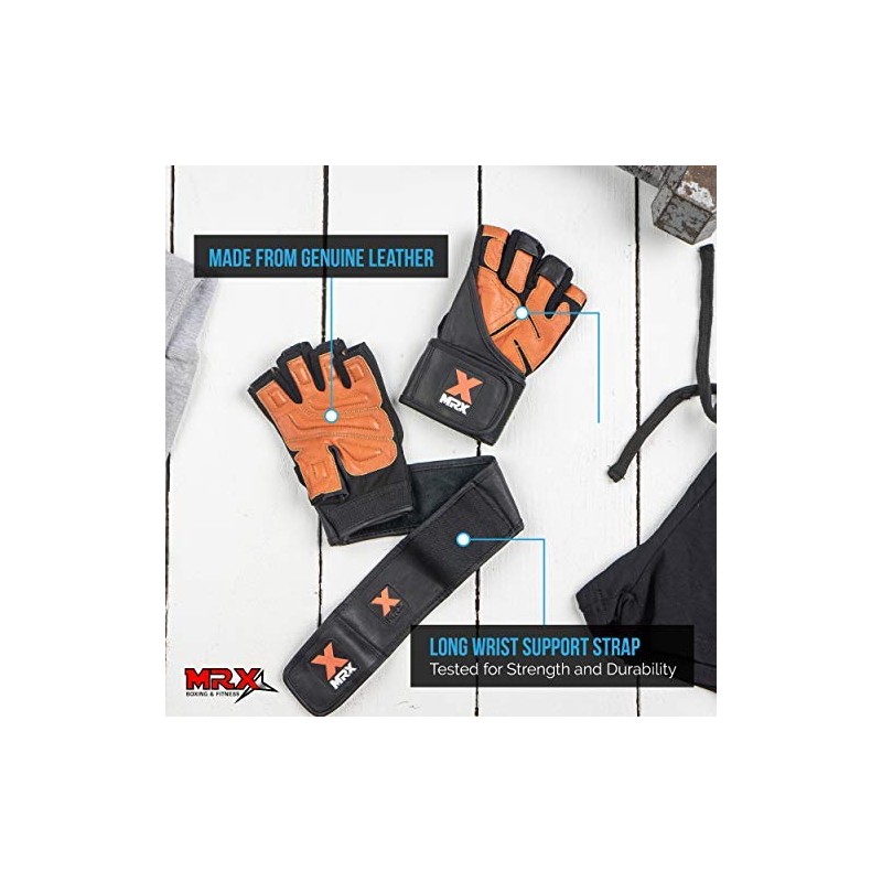 MRX Weight Lifting Pro Level Gloves with 18 Inches Long