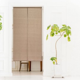Noren Workshop 95242 Noren Cotton Simple Natural Width 33.5 x Length 59.1 inches (85 x 150 cm), Room Divider Curtain, For Shops, Asian, Itawa Weave, Indian Natural, Brown
