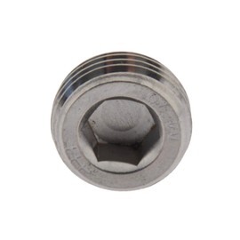Sealing plug without collar with hexagon socket R 1/2 inch, 40 bar, stainless steel V4A