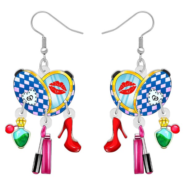 RAIDIN Acrylic Creative Valentines Day Makeup Dangle Drop Earrings Gifts