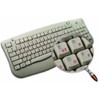 Spanish (Traditional) Keyboard Decals with RED Lettering Transparent Background