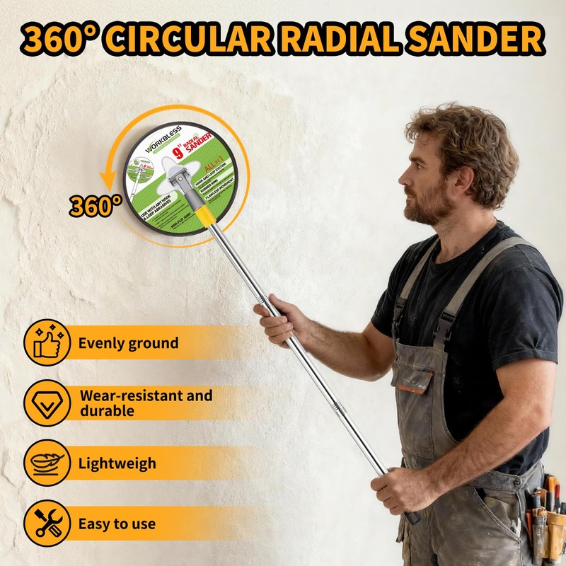 WorkBless Pole Sander for Drywall, 79 Inch Manual Hand Drywall