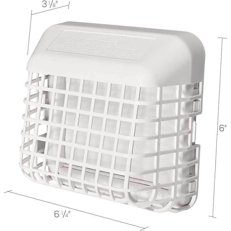 Deflecto Easy Clean Louvered Dryer Hood with Bird Guard, 4”