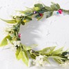 KorViSHOW White Flower Crowns Headband, Artificial Boho Floral Headpiece with