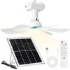 Grinsvalley 1 Set Solar Ceiling Fan with Light, 12w Solar