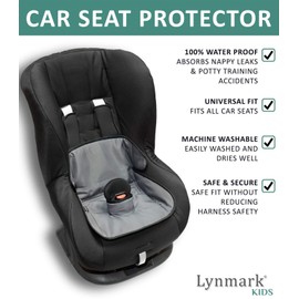 Car Seat Protector for Potty Training | Travel potty Cover from Crumbs, Spillages, Nappy Leaks & Toilet training| Pad fits all carseat & buggy, age: 6 months-4 years old |Keeps seat Clean & dry! Grey