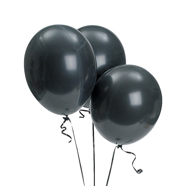 Bulk Black Latex Balloons, 11 inch - Set of 144 - Party and Event Decor