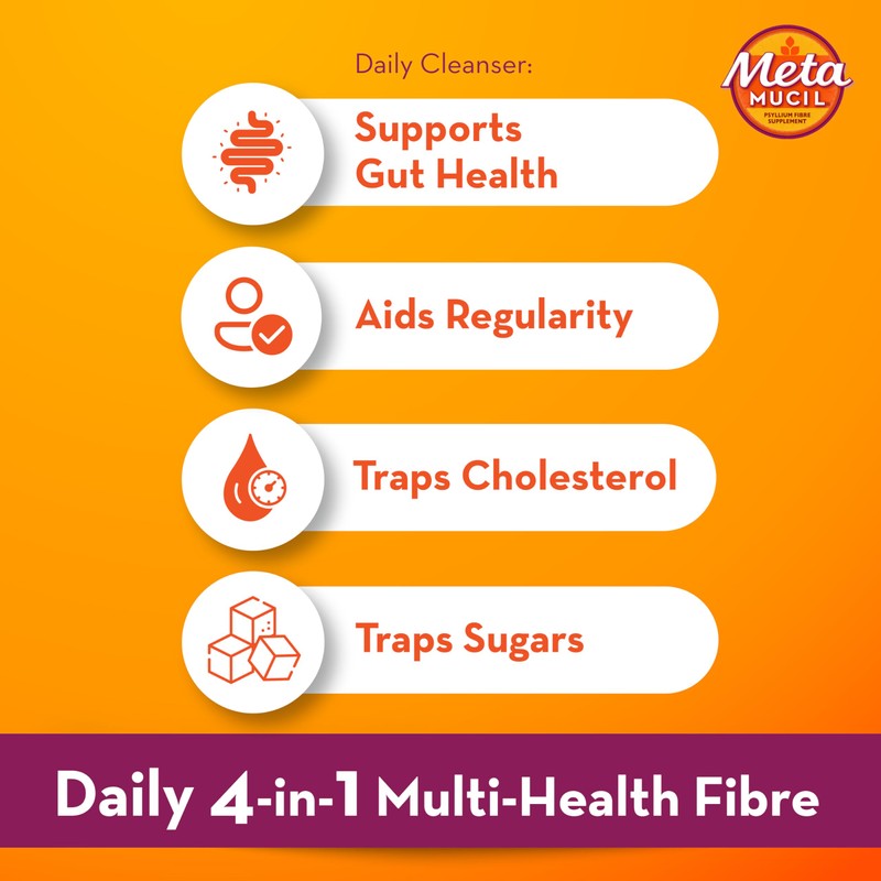 Metamucil Daily Fibre Supplement Smooth Orange, 30 Doses