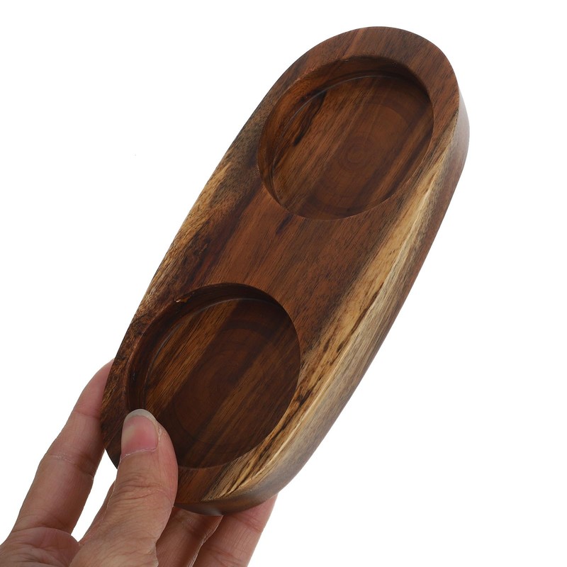 DECHOUS Salt and Pepper Mill Tray Wood Salt and Pepper