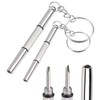 2 Pcs Mini Eyeglass Screwdriver Multifunction Hand Tool 3-in-1 Eyeglass