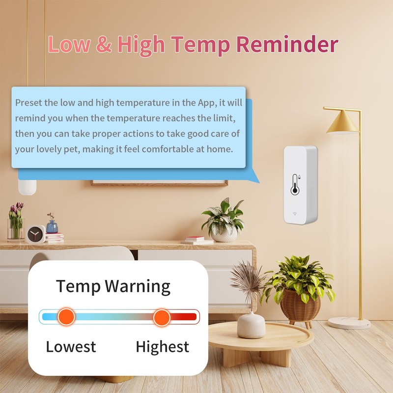 Digital Hygrometer, Indoor Thermometer, Hygrometer Thermometer for WiFi Indoor Outdoor,