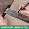 LALAGO Marking Ruler Stainless Steel T-Hole, Ultra Precision Marking T