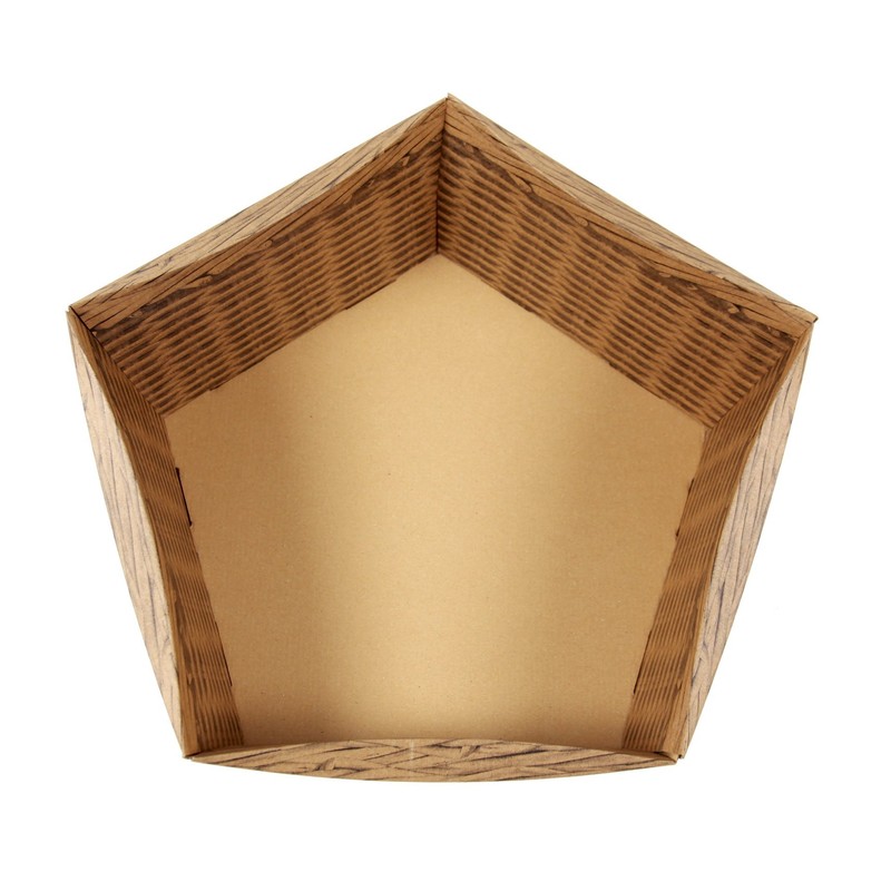 Weinkarton24.com 10 x Large Loop Gift Basket, Corrugated Cardboard Basket,