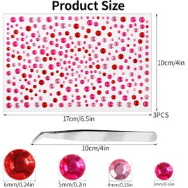 Gemas para la cara, perlas para maquillaje, pegatinas de strass para manualidades, pegatinas adhesivas para el cuerpo, cristales transparentes, pinzas, calcomanías de 3/4/5/6MM, gemas para uñas y