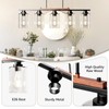 5-Light Kitchen Island Light, 33.4" Island Lighting with Black Metal
